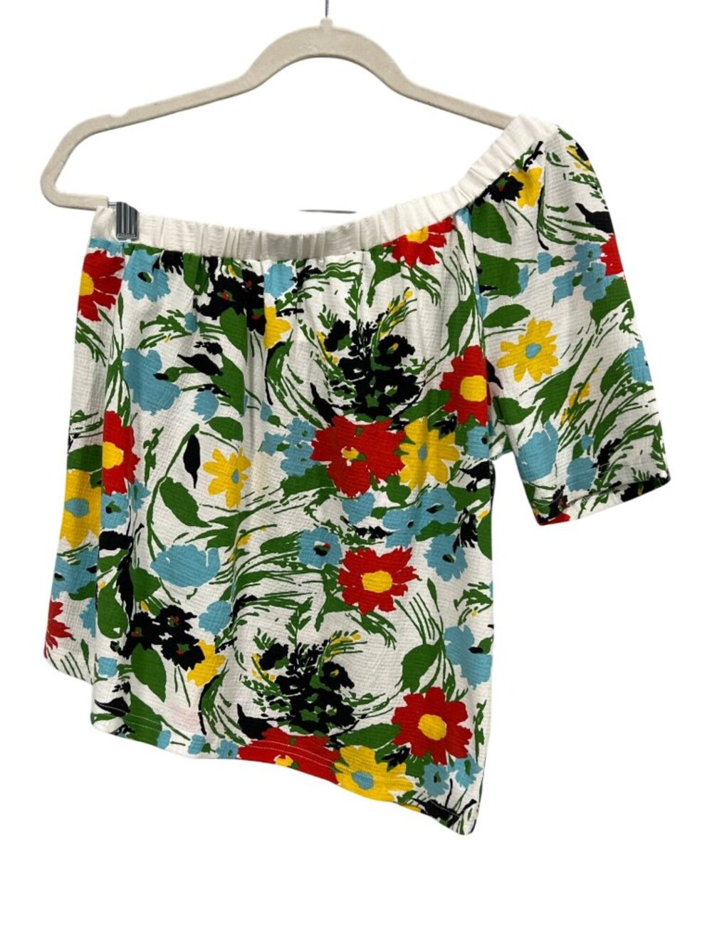 Porridge Anthropologie Larsa Top Small Floral One Shoulder Green Red Bohemian